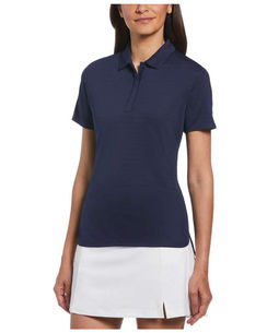 Callaway Ladies Eco Horizontal Textured Polo in the color peacoat navy