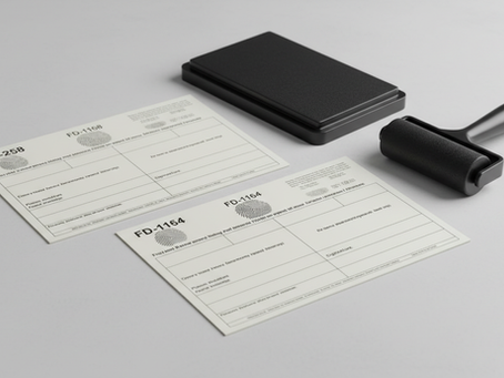 Top Quality Ink Fingerprinting with FD-258 and FD-1164 Stock Cards