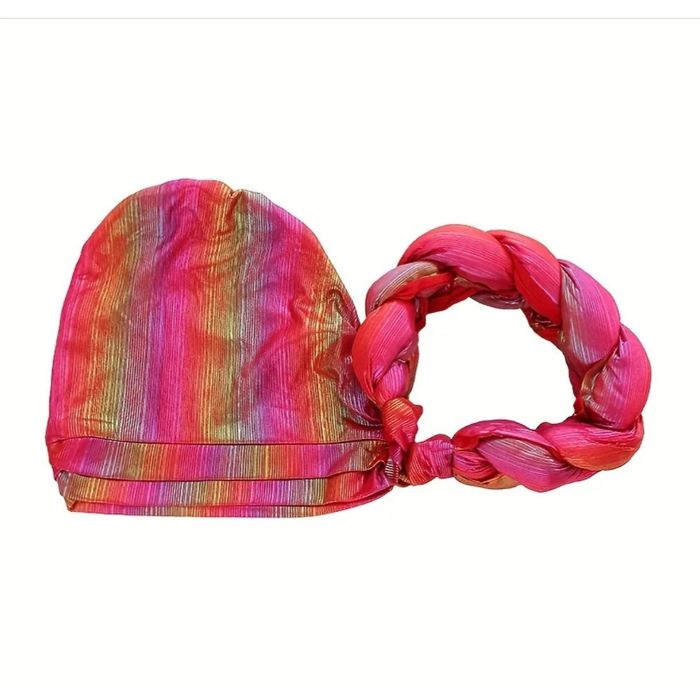Thumbnail: Bright Red Gradient Turban Cap 