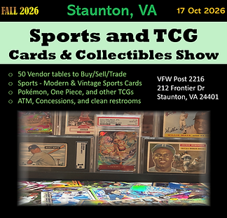 Card Show Staunton VA 17 October 2026