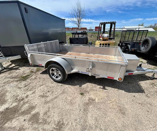2026 Bearco 6x10 aluminum utility trailer front angled view