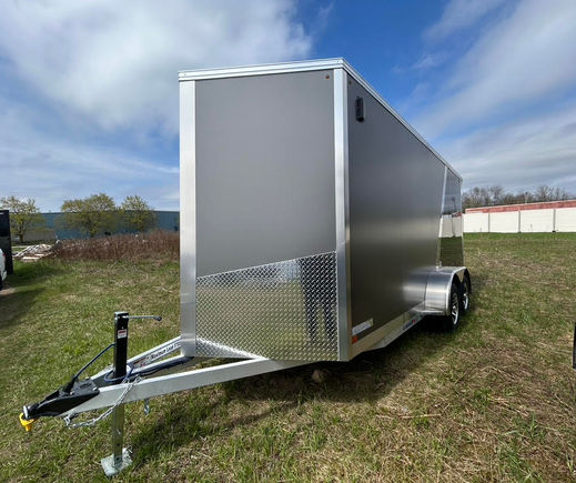 Front V-nose aluminum enclosed trailer