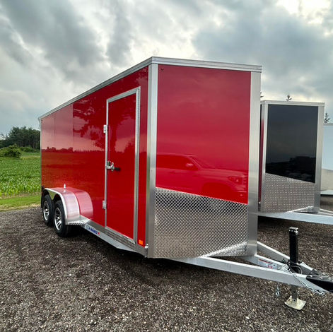 Celebrate Canada Day with this premium Canadian-made 7x16 fully aluminum enclosed trailer, built for contractors, businesses, motorsports, and recreational hauling. Featuring a lightweight all-aluminum frame, tandem 3,500 lb axles, aluminum beavertail, integrated spoiler, and premium upgrades, this enclosed cargo trailer is designed for durability, corrosion resistance, and years of dependable service across Ontario.