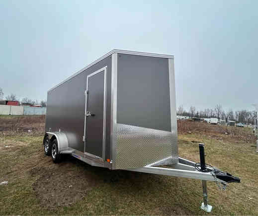 side door aluminum enclosed trailer grey Ontario