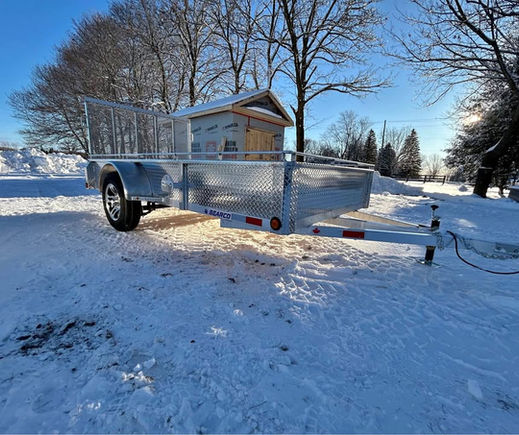 2026 Bearco 6x12 aluminum trailer side front view