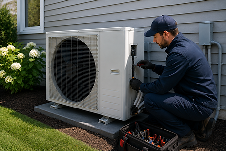 Residential heat pump installation and energy-efficient HVAC system service