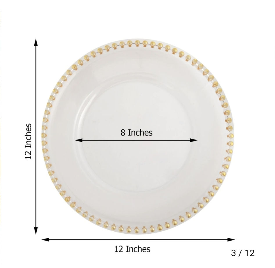 Thumbnail: Acrylic beaded-rim Charger Plate