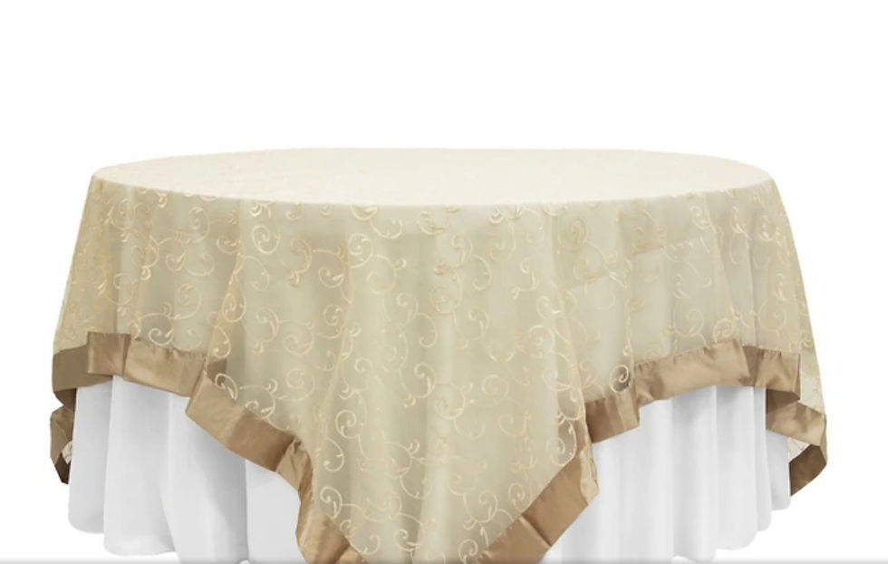 Embroidery Swirl Table Overlay