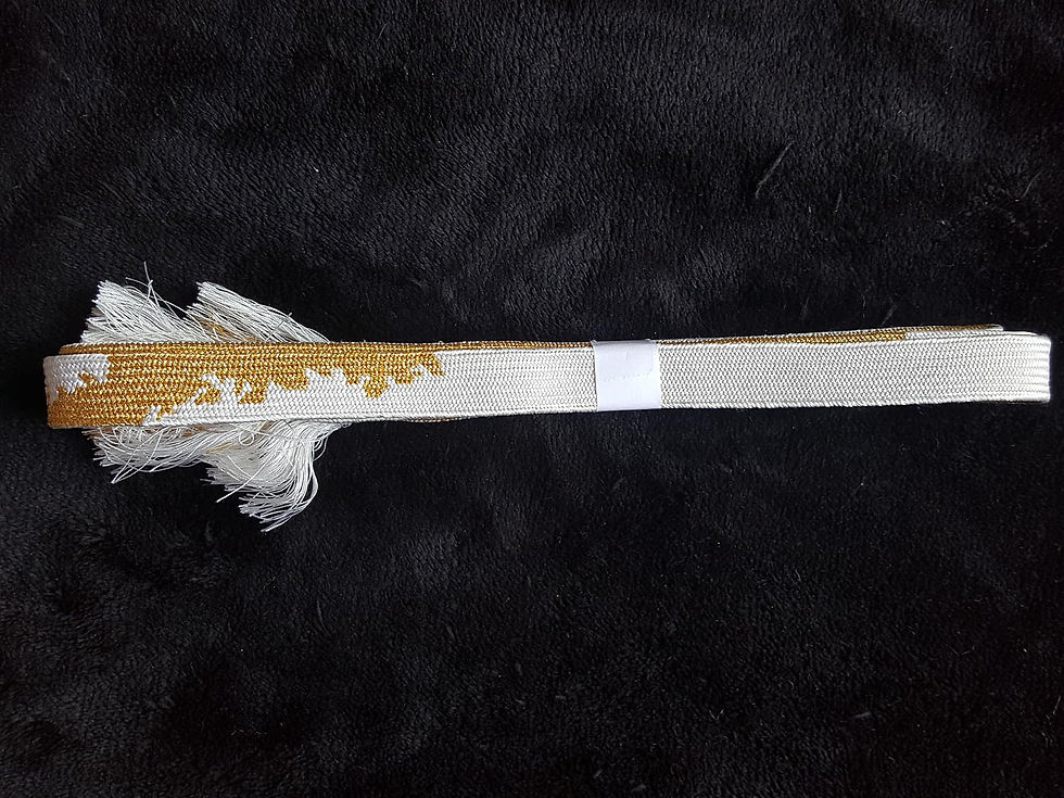 White & Gold Obijime