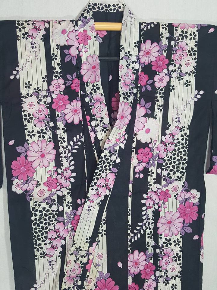 Thumbnail: Pink, Black, & White Yukata