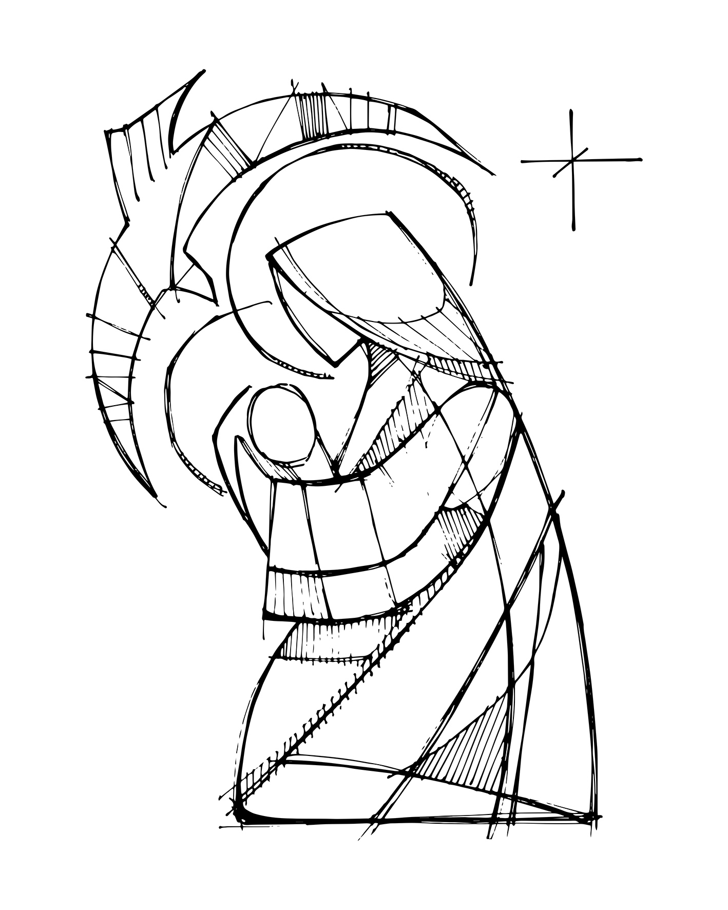 María, Jesús y Espíritu Santo / Mary, Jesus and the Holy Spirit drawing