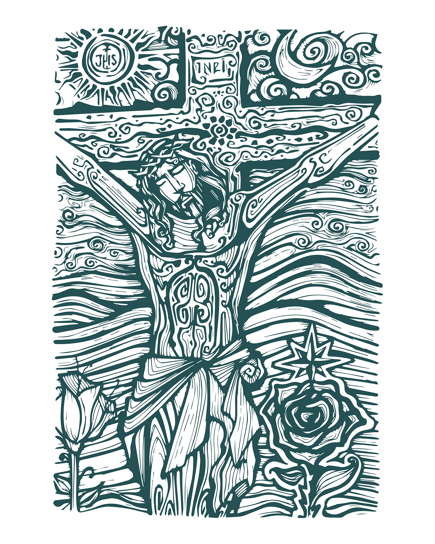 Jesus en su Pasión dibujo / Jesus Christ Passion drawing