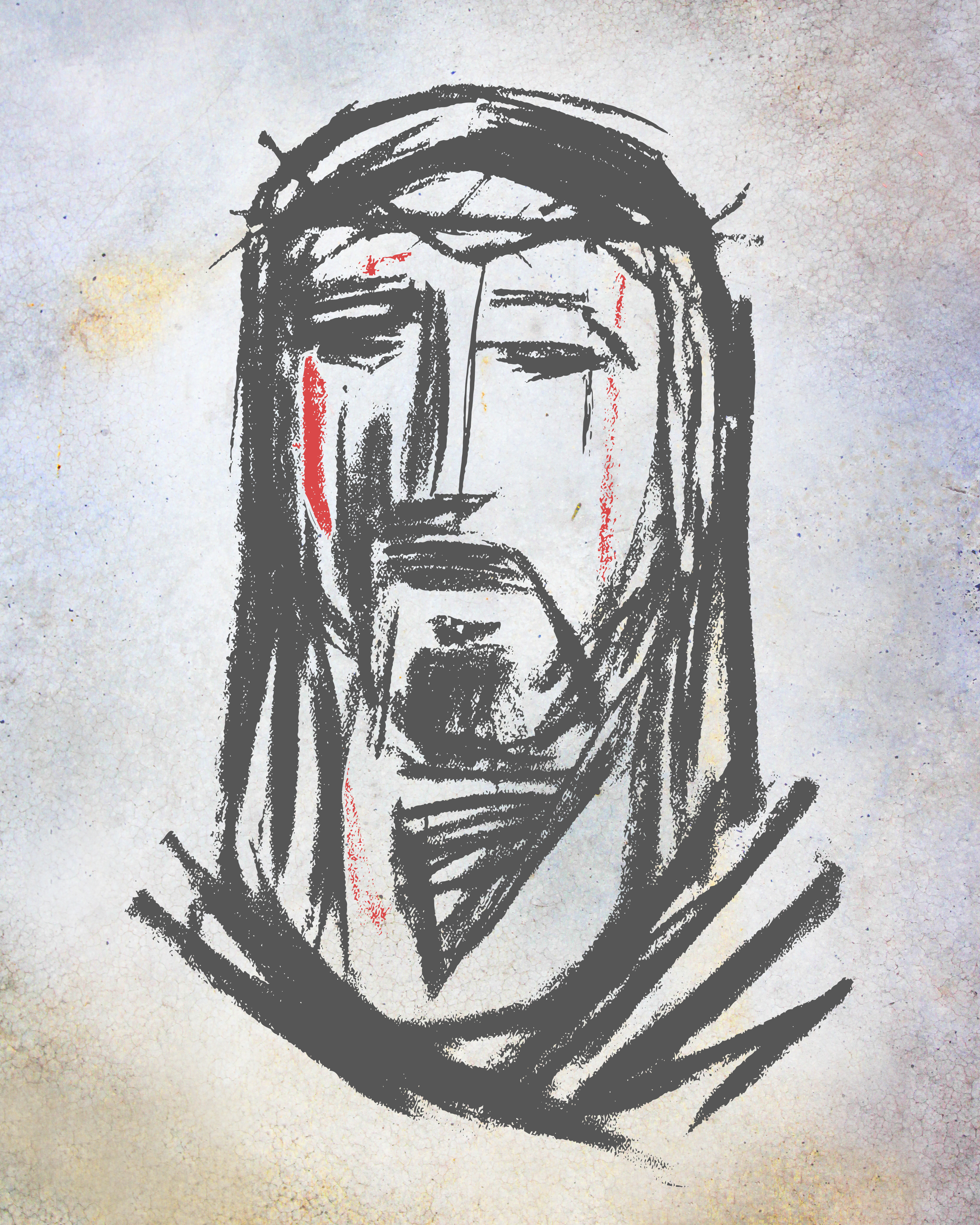 Jesus en su Pasión dibujo / Jesus Christ Passion drawing