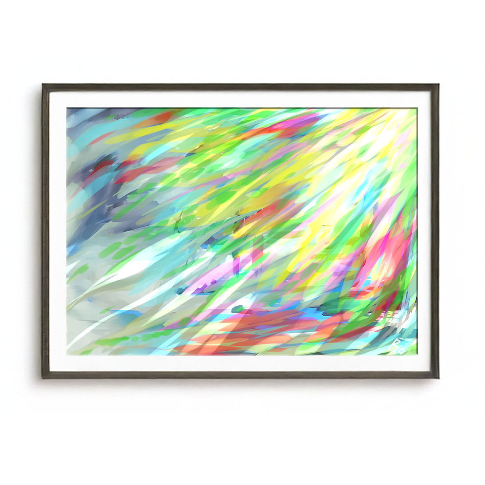 【printings】降り注ぐ色 【on canvas】