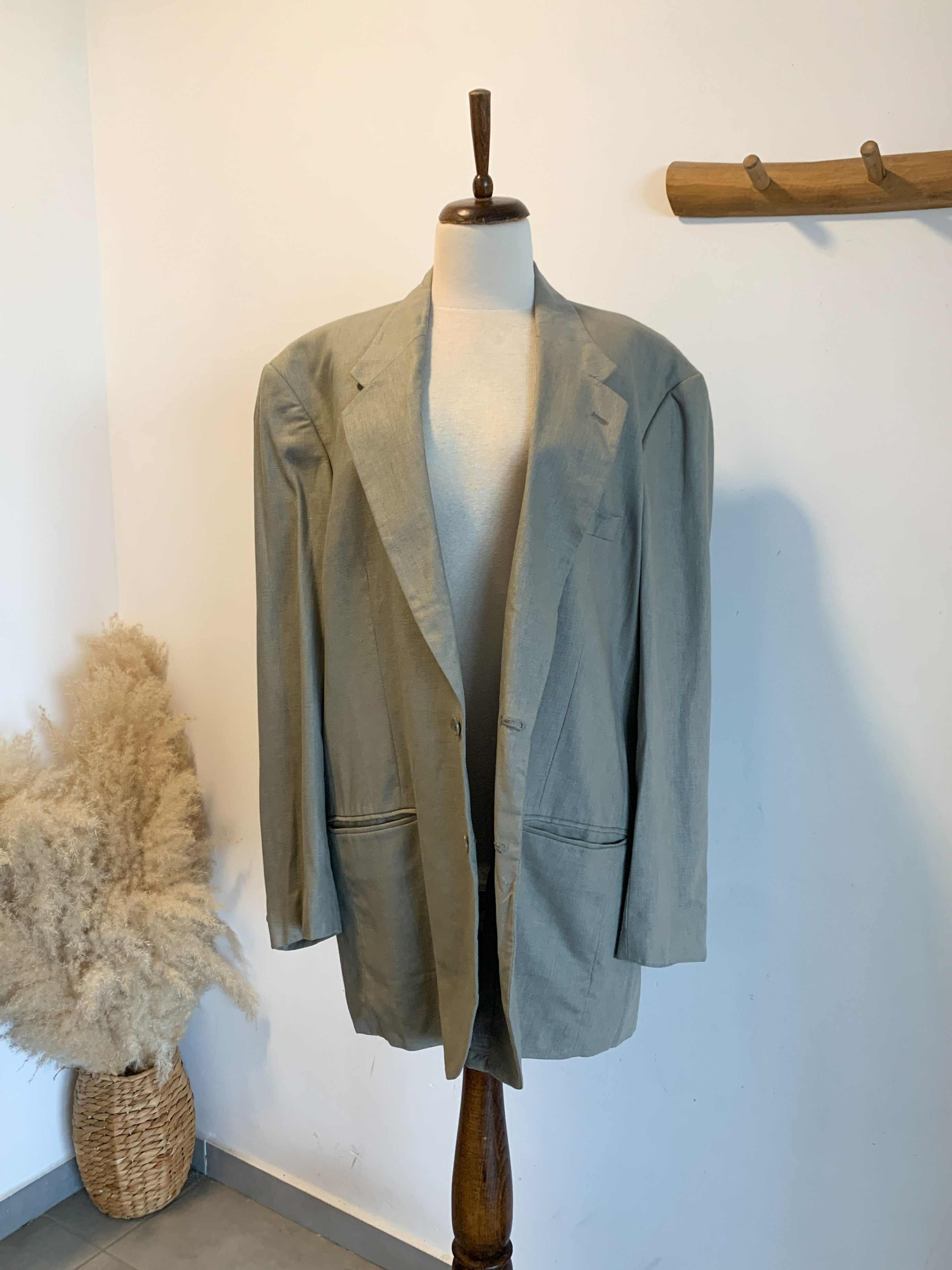 בלייזר וינטג' אפור גזרת גברים