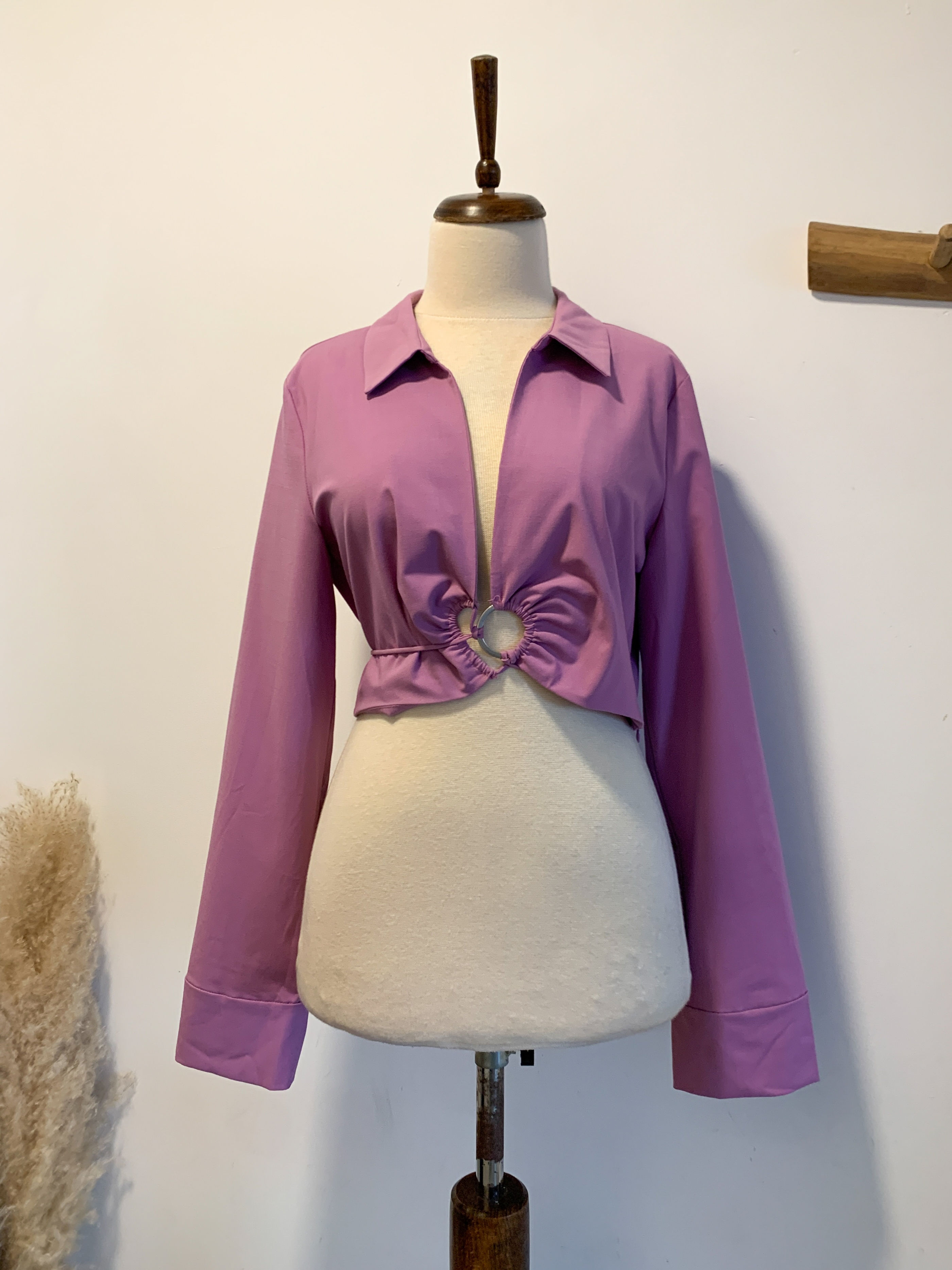 חולצת קרופ סגולה זארה