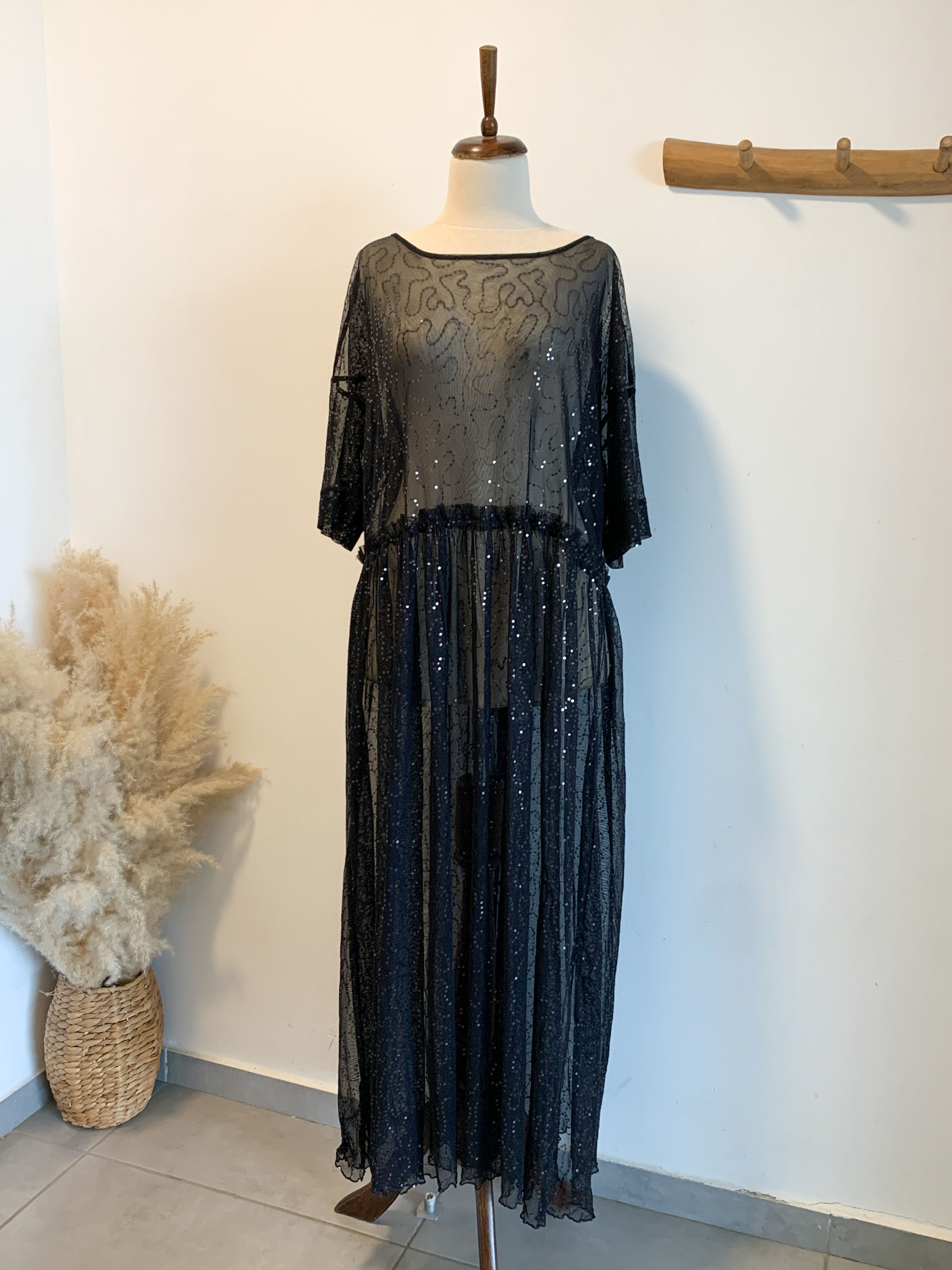 שמלת מקסי רשת שקפקפה זארה