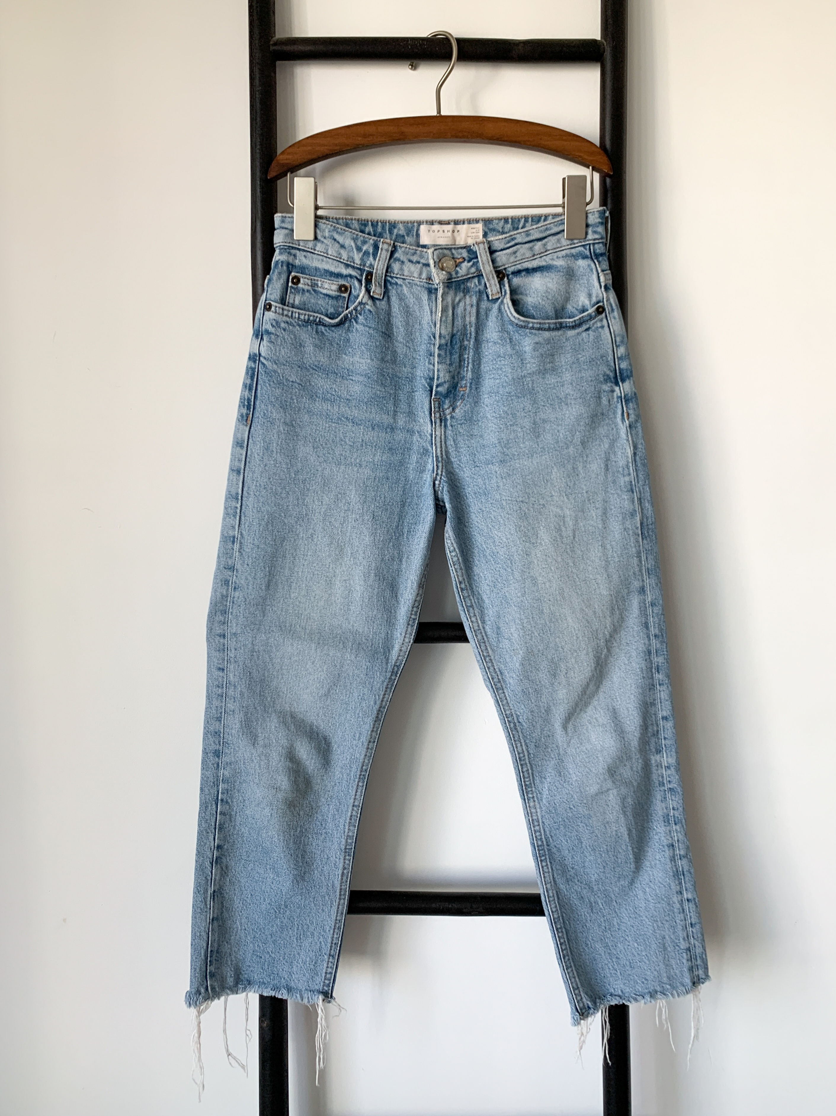 ג'ינס כחול גזרה ישרה טופשופ