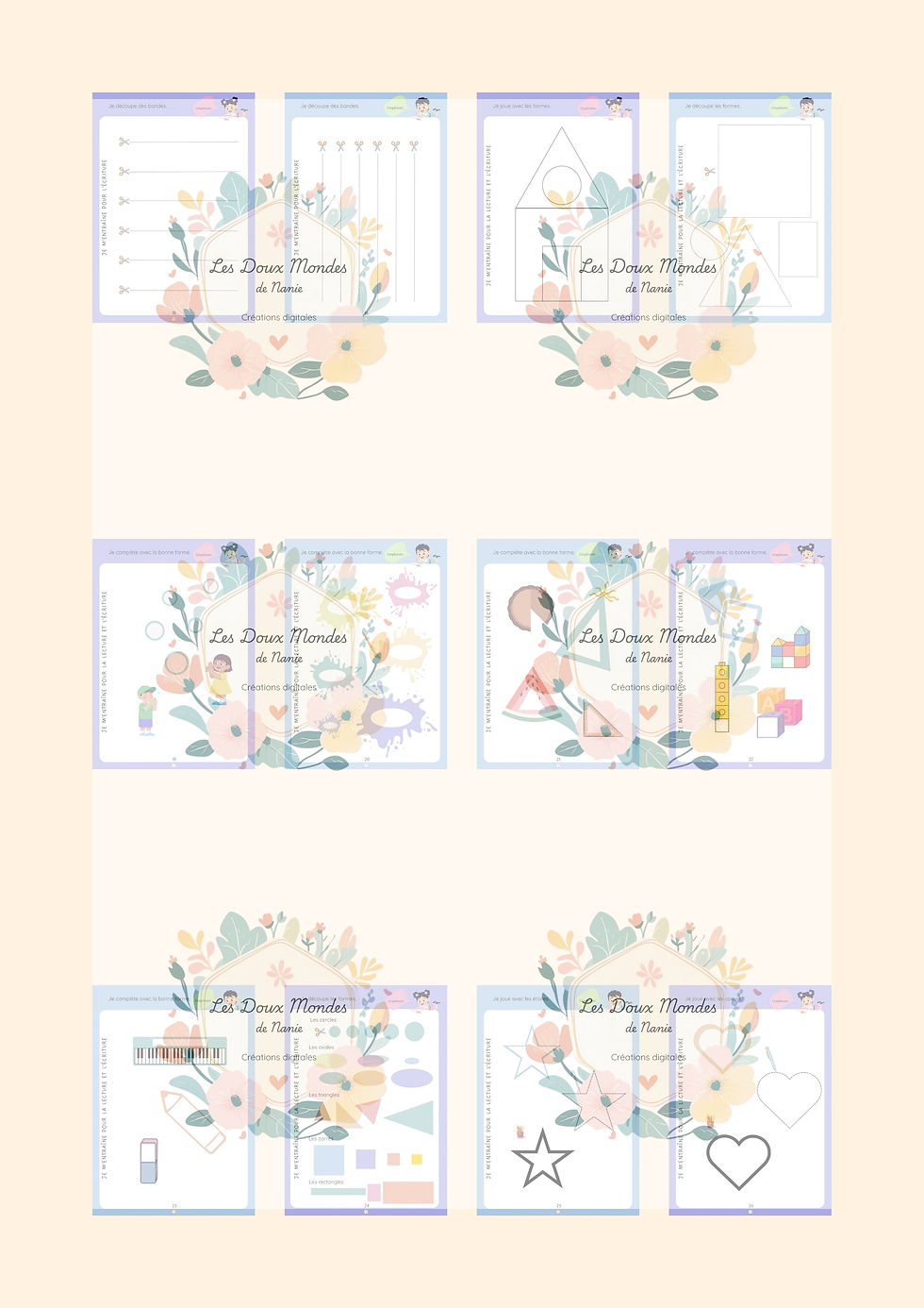 Miniature : Je découvre les formes - Activités de graphisme, coloriage, découpage maternelle