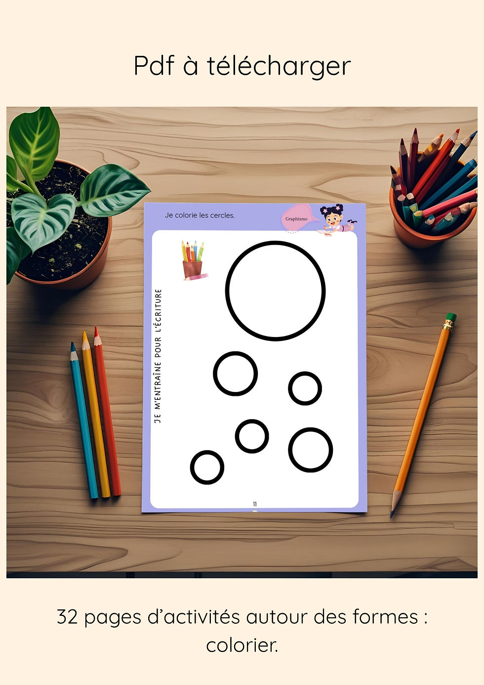 Miniature : Je découvre les formes - Activités de graphisme, coloriage, découpage maternelle