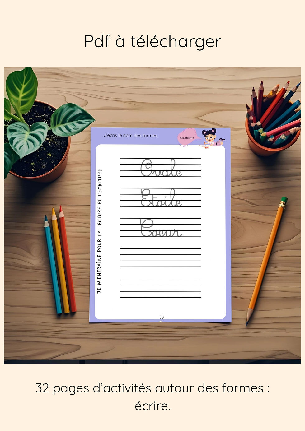 Miniature : Je découvre les formes - Activités de graphisme, coloriage, découpage maternelle