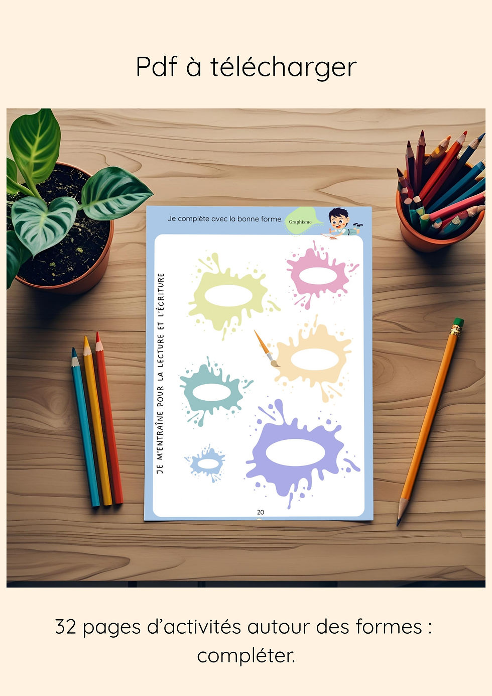 Miniature : Je découvre les formes - Activités de graphisme, coloriage, découpage maternelle