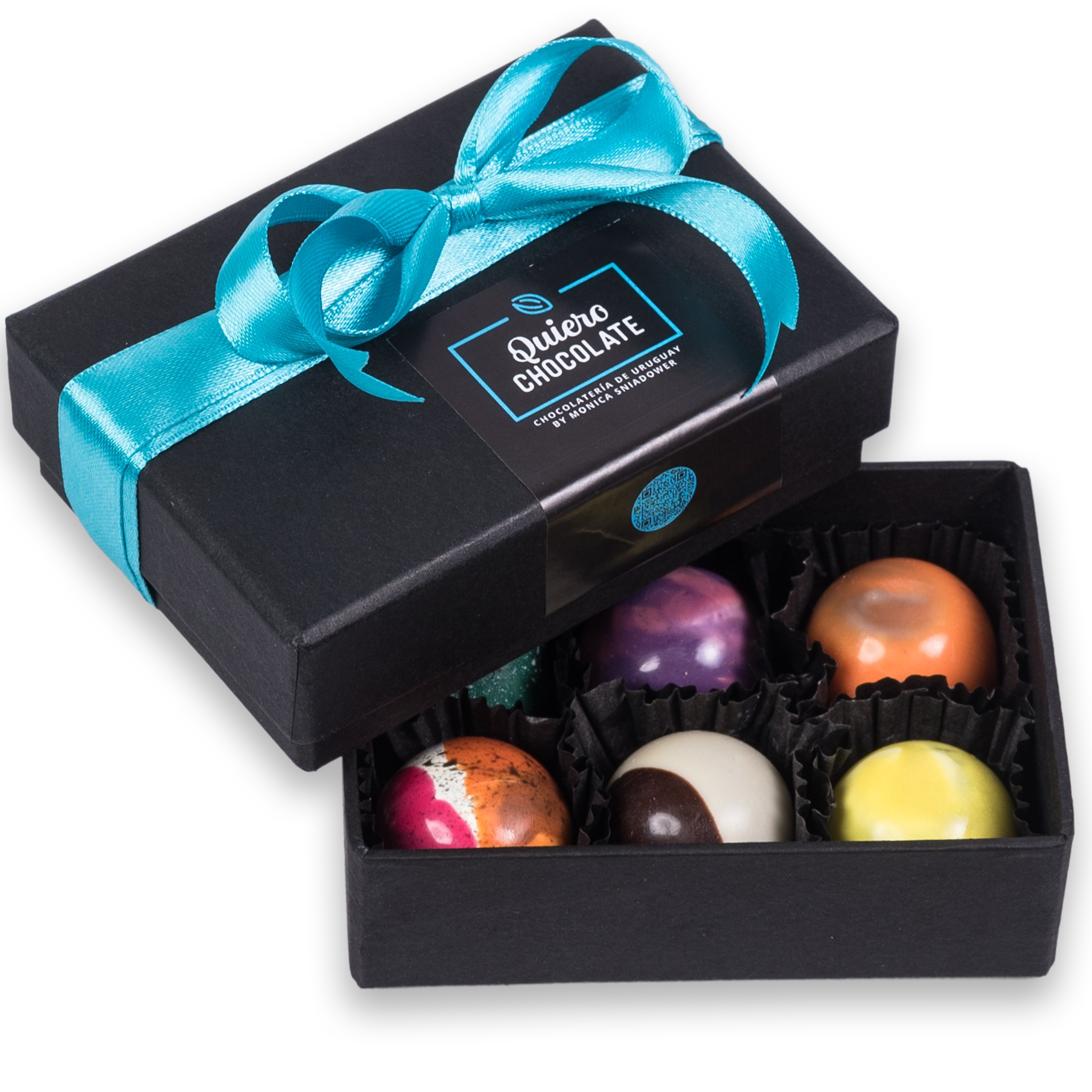 6 bombones rellenos y surtidos