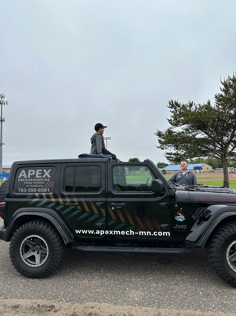 Apex Mechanical service vehicle in Clear Lake, Minnesota