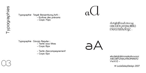 Faire part naissance charte graphique typographie lucie zalay design