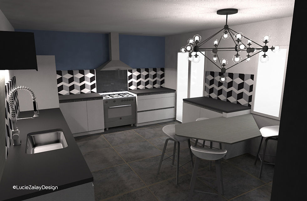 3D _ Cuisine contemporaine B&W