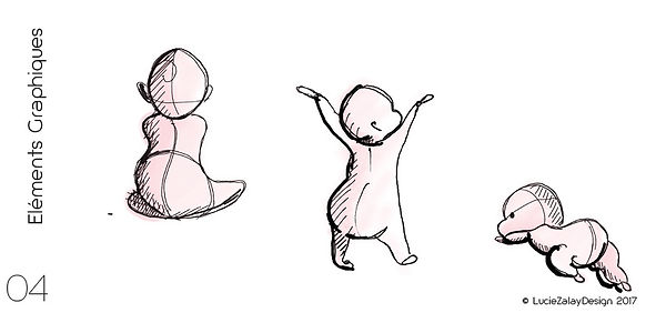 Faire part naissancedessin de bebe lucie zalay design