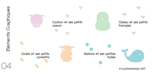 Faire part naissance petits animaux cohon oiseau girafe baleine lucie zalay design
