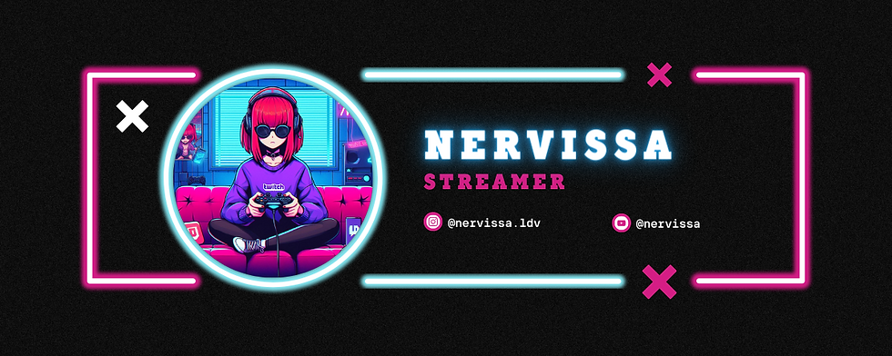 Banner para Twitch Gamer Neón Morado y Negro.png