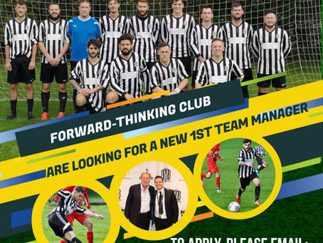 1st Team Manager vacancy