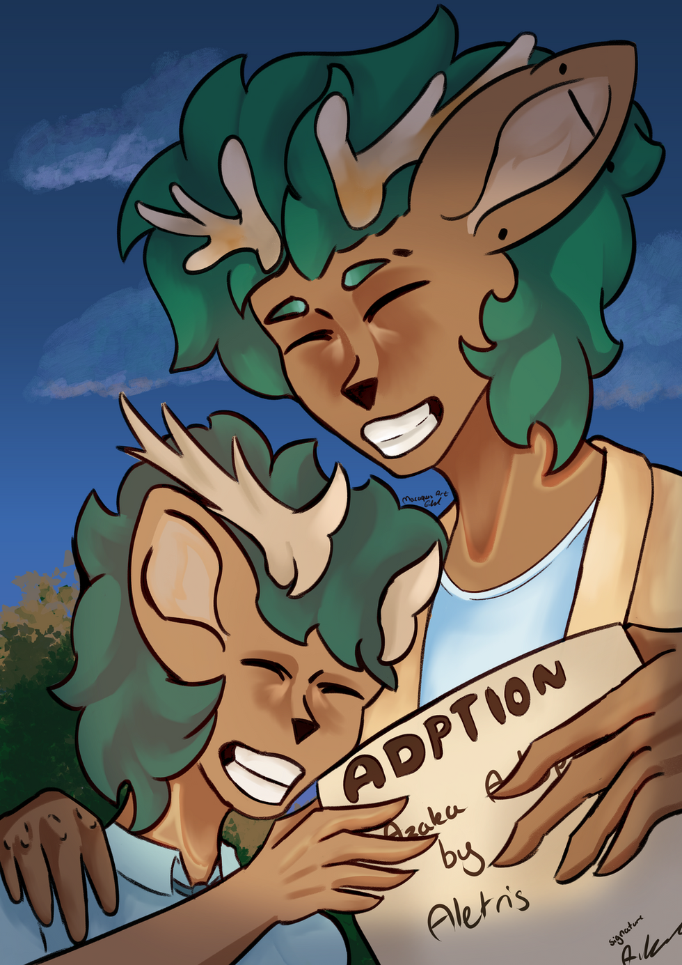 Azalea being adopted by Aletris