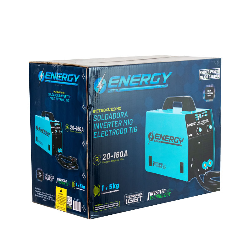 Miniatura: SOLDADORA INVERSOR MICROALAMBRE, TIG Y ELECTRODO 160A