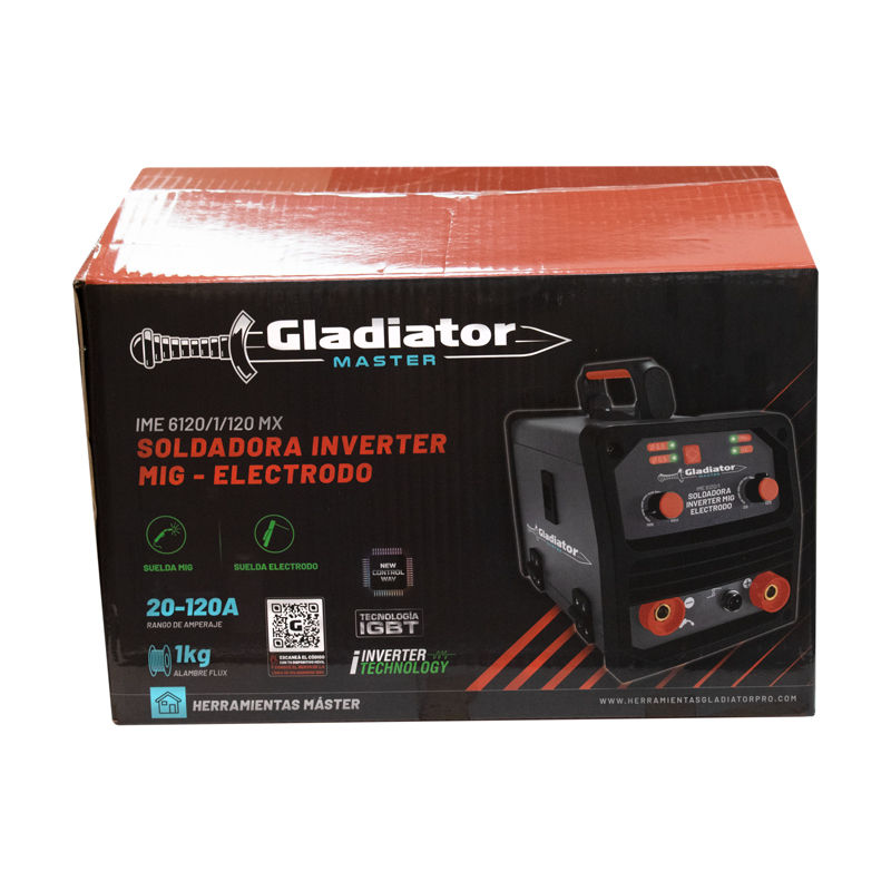 Miniatura: SOLDADORA INVERSOR MICROALAMBRE Y ELECTRODO 120A