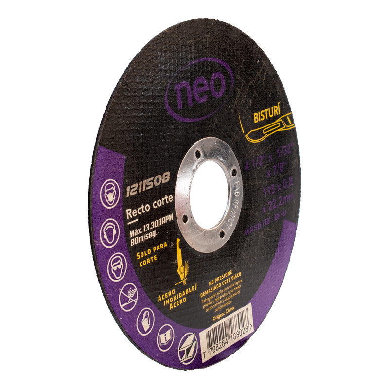 Miniatura: DISCO ABRASIVO DE CORTE RECTO 4 1/2"