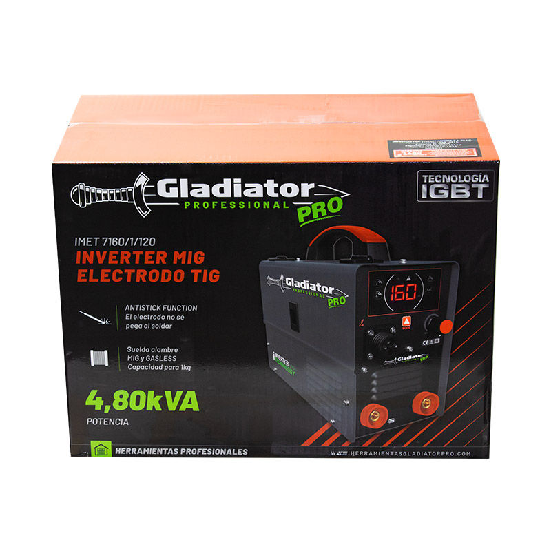 Miniatura: SOLDADORA INVERSOR MICROALAMBRE Y ELECTRODO 160A