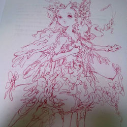 描いたけどボツにした絵_#北沢あつこ #illustration #イラストレーション‬ #art‬ #アート #悪戯描き‬ ‪#atsukokitazawa‬ ‪#kitazawa‬ #drawin