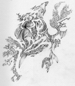 アブストラクト _#アブストラクト　#スケッチ #鉛筆画_#北沢あつこ #illustration #イラストレーション‬ #art‬ #アート #悪戯描き‬ ‪#atsukokitazawa‬ ‪ 