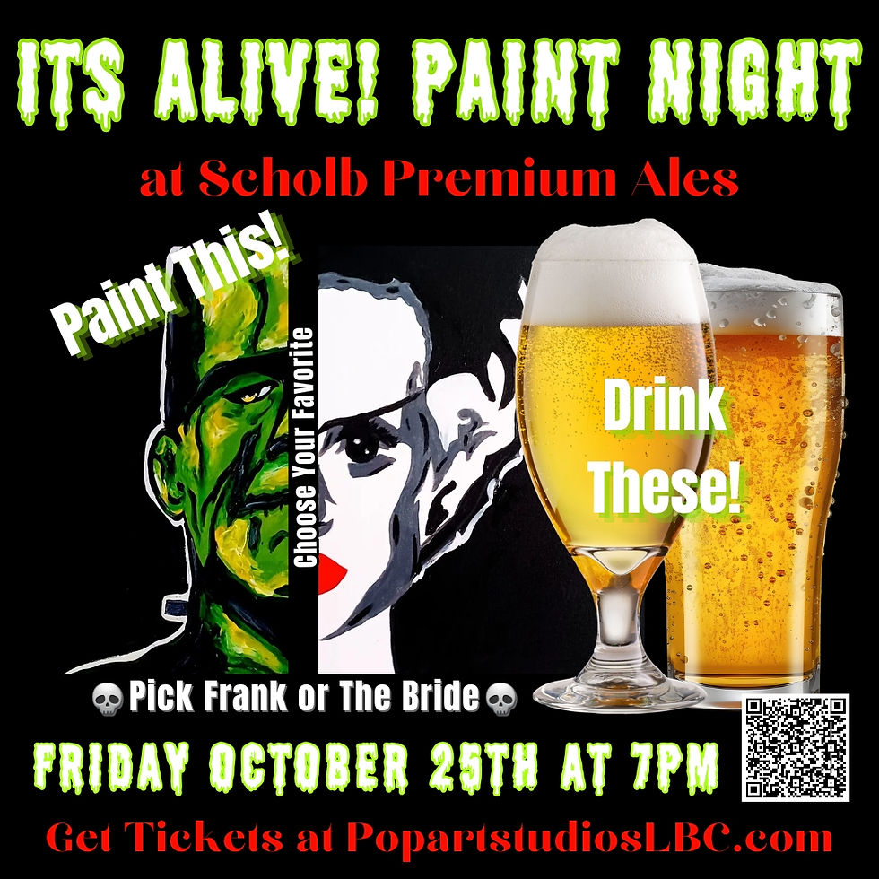 Its Alive! Frankenstein vs the Bride Paint Night at Scholb Premium Ales