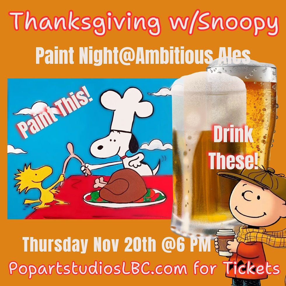 Thanksgiving with Snoopy Paint Night at Ambitious Ales