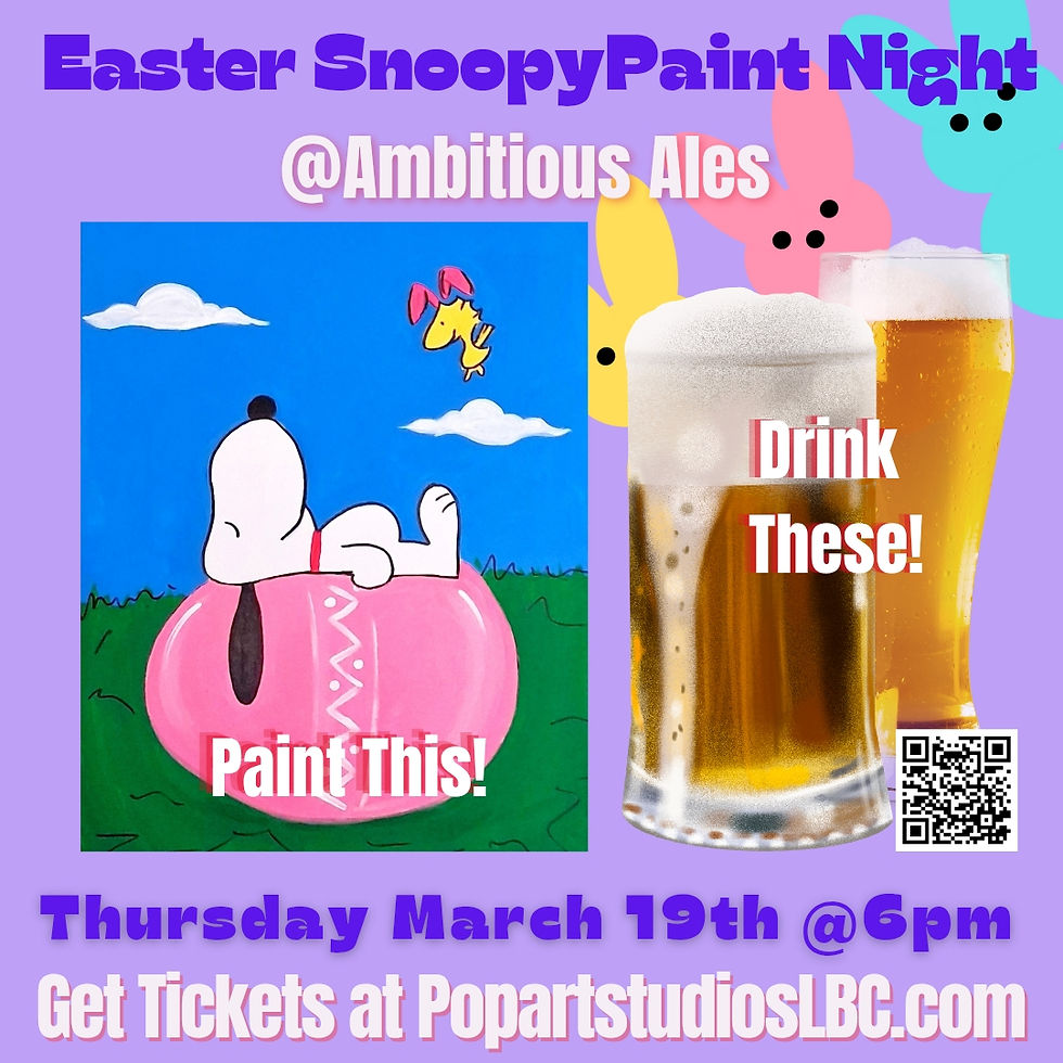 Easter Snoopy Paint Night at Ambitious Ales