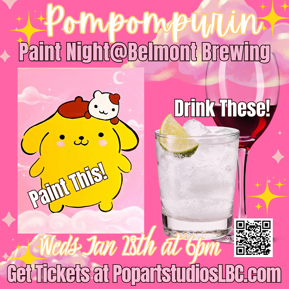 Pompompurin Paint Night at Belmont Brewing Company 