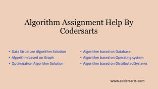 Algorithm Assignment Help By Codersarts