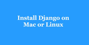 Install Django/Virtualenv on a Mac OS X or Linux.