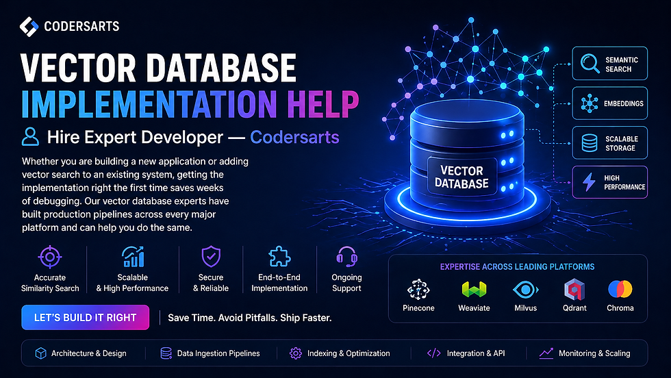 Vector Database Implementation Help | Hire Expert Developer — Codersarts
