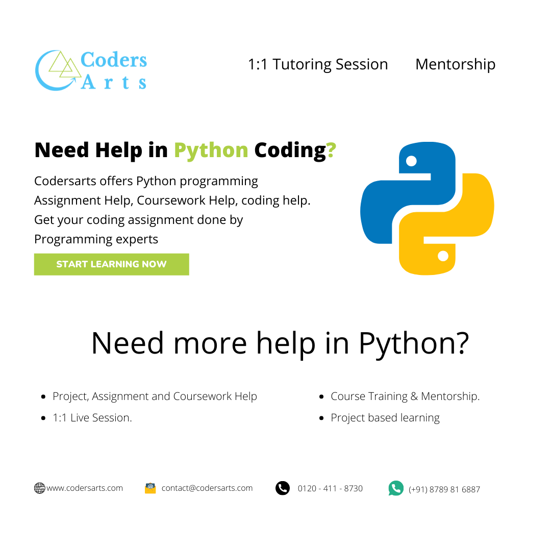 Python Coding Help | Coding Help | Codersarts