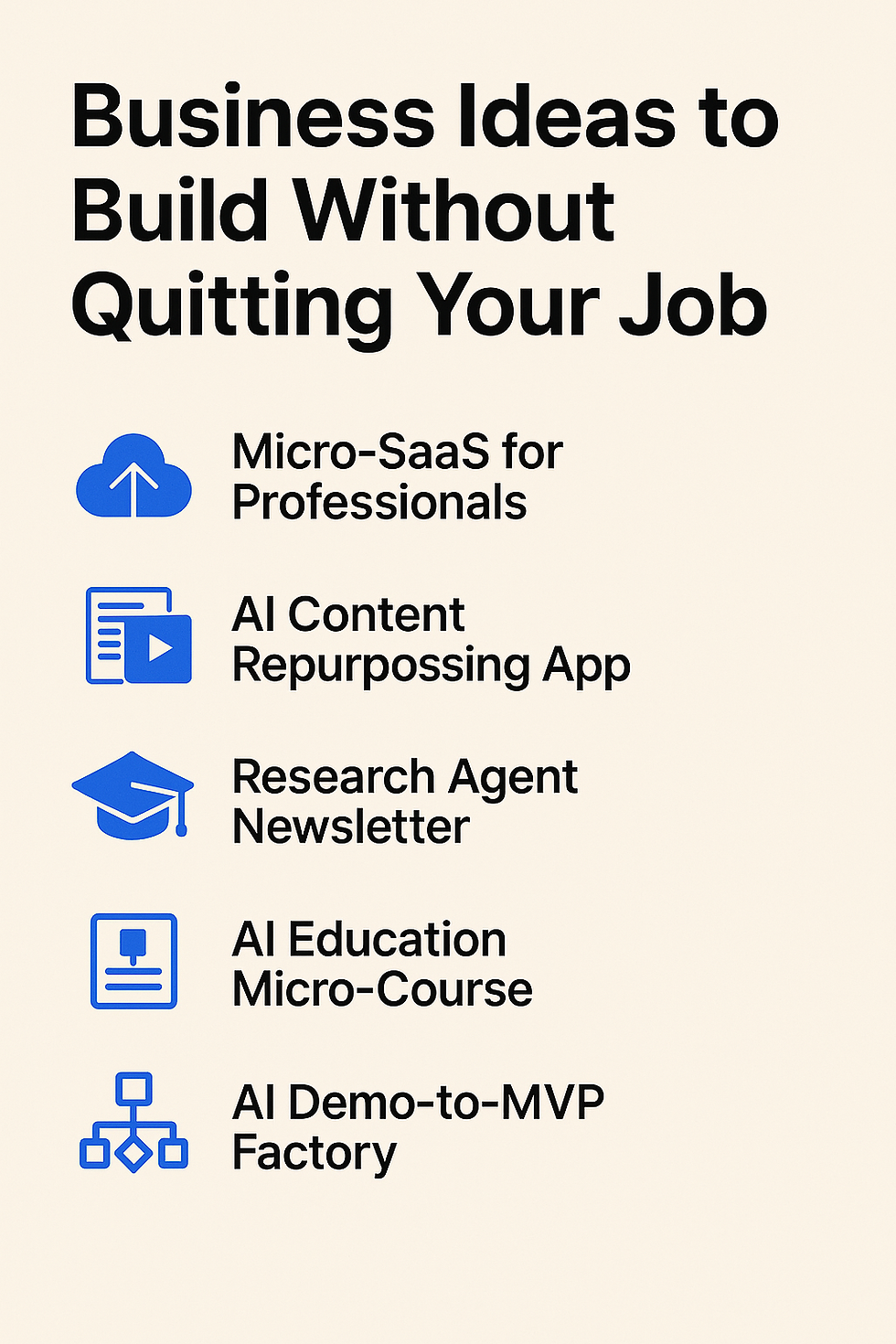 Business Ideas to Build Without Quitting Your Job